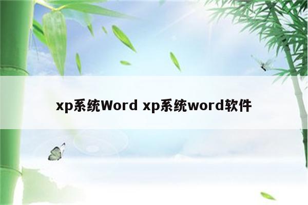 xp系统Word xp系统word软件
