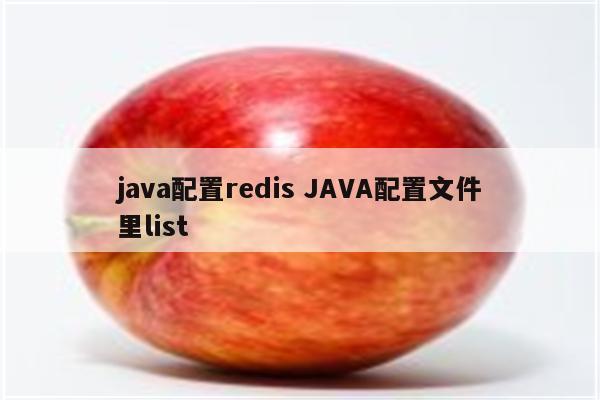 java配置redis JAVA配置文件里list