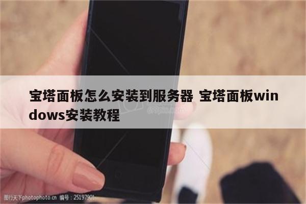 宝塔面板怎么安装到服务器 宝塔面板windows安装教程