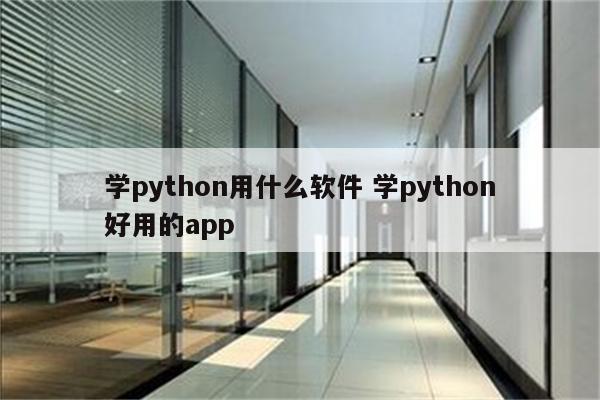 学python用什么软件 学python好用的app