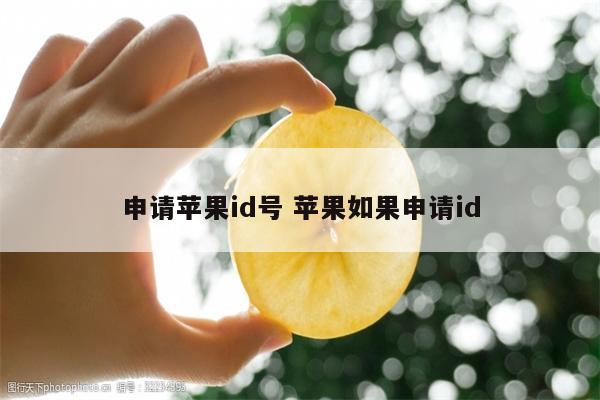 申请苹果id号 苹果如果申请id