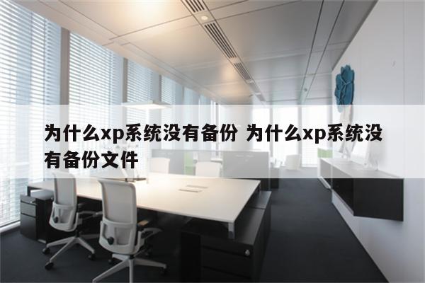 为什么xp系统没有备份 为什么xp系统没有备份文件