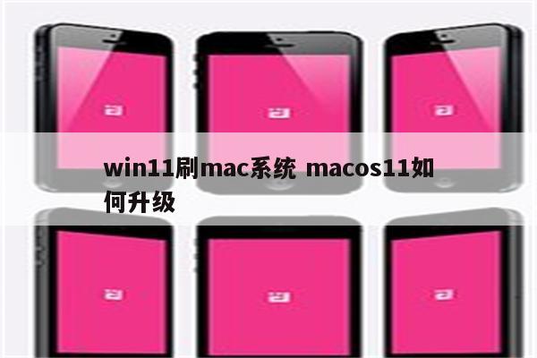 win11刷mac系统 macos11如何升级