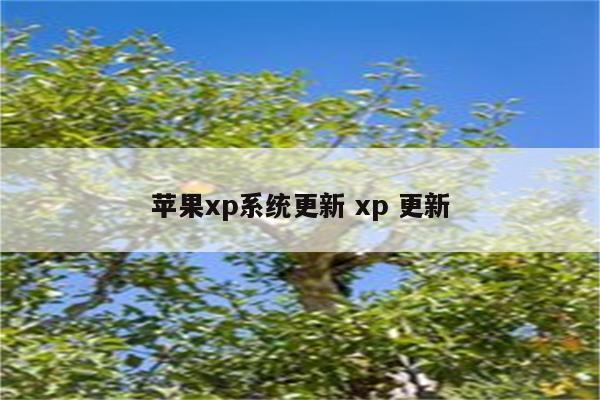 苹果xp系统更新 xp 更新