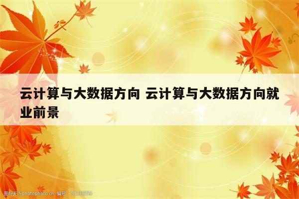 云计算与大数据方向 云计算与大数据方向就业前景
