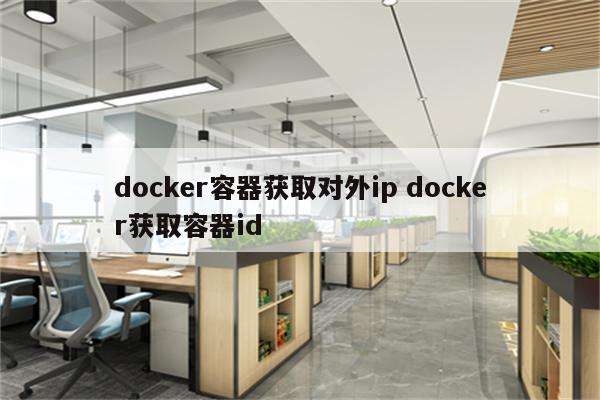 docker容器获取对外ip docker获取容器id
