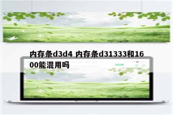 内存条d3d4 内存条d31333和1600能混用吗
