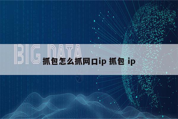 抓包怎么抓网口ip 抓包 ip