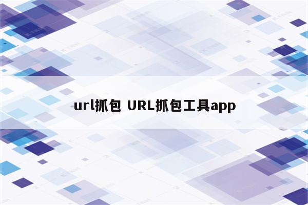url抓包 URL抓包工具app