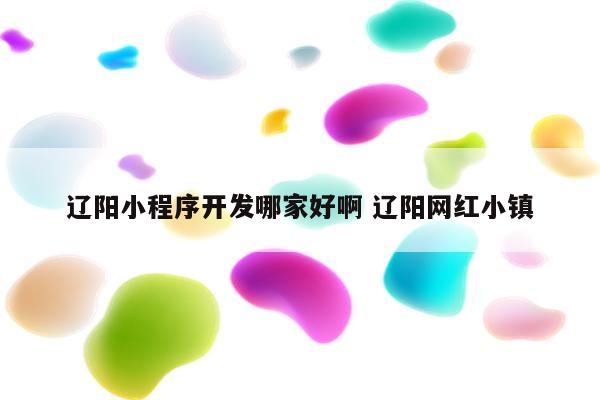 辽阳小程序开发哪家好啊 辽阳网红小镇