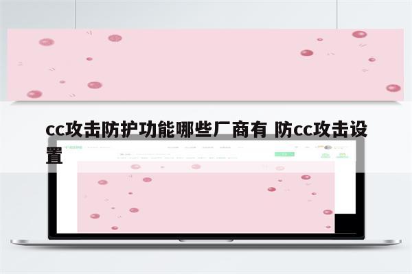 cc攻击防护功能哪些厂商有 防cc攻击设置