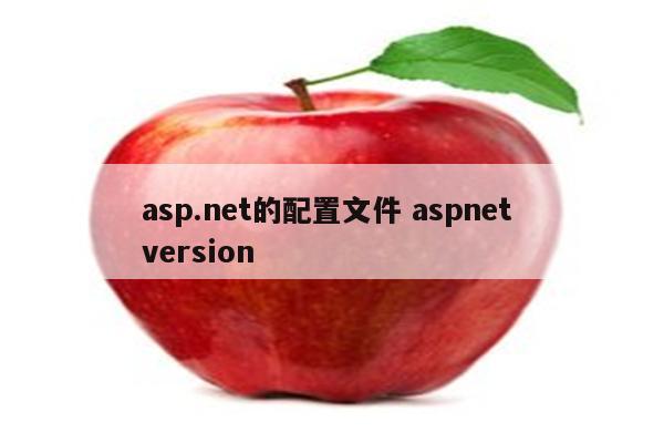 asp.net的配置文件 aspnet version