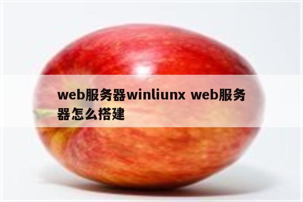web服务器winliunx web服务器怎么搭建