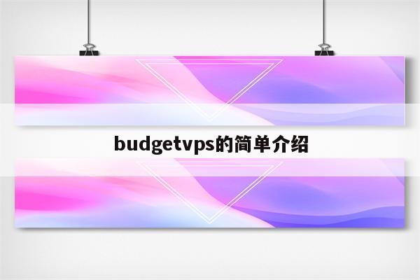 budgetvps的简单介绍