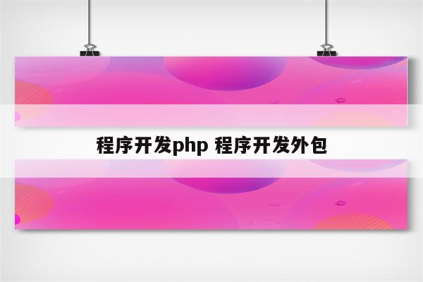 程序开发php 程序开发外包