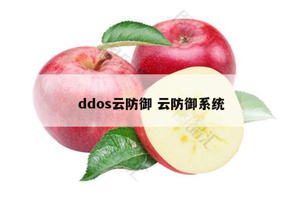 ddos云防御 云防御系统