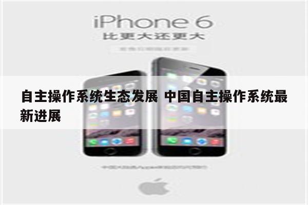 自主操作系统生态发展 中国自主操作系统最新进展