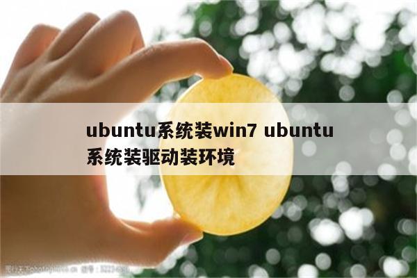 ubuntu系统装win7 ubuntu系统装驱动装环境