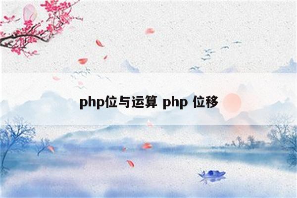 php位与运算 php 位移