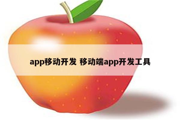 app移动开发 移动端app开发工具