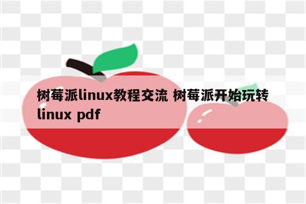 树莓派linux教程交流 树莓派开始玩转linux pdf