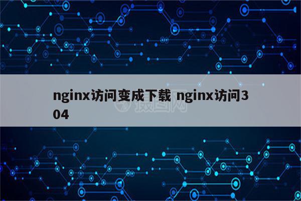 nginx访问变成下载 nginx访问304