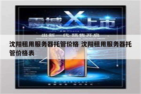 沈阳租用服务器托管价格 沈阳租用服务器托管价格表