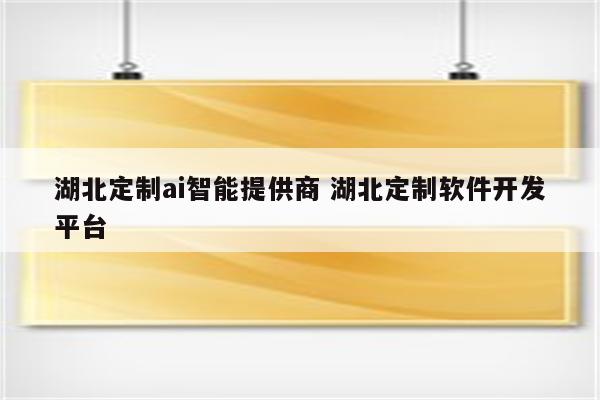 湖北定制ai智能提供商 湖北定制软件开发平台