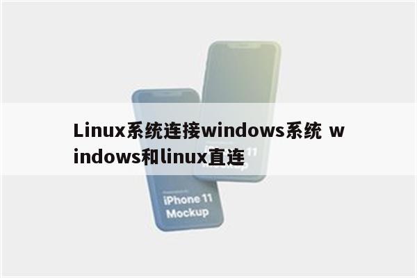 Linux系统连接windows系统 windows和linux直连