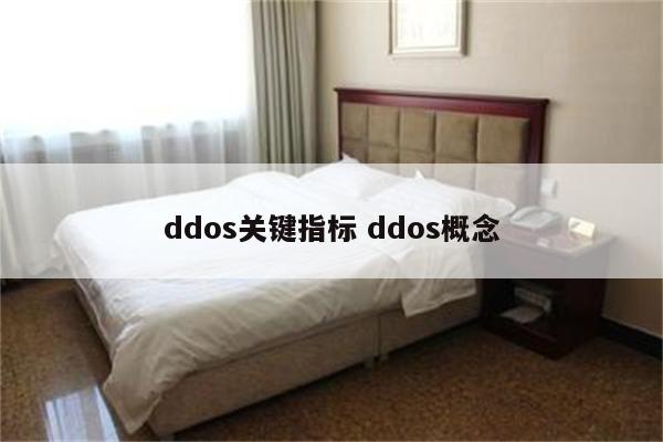 ddos关键指标 ddos概念