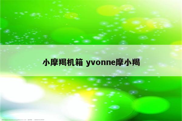 小摩羯机箱 yvonne摩小羯