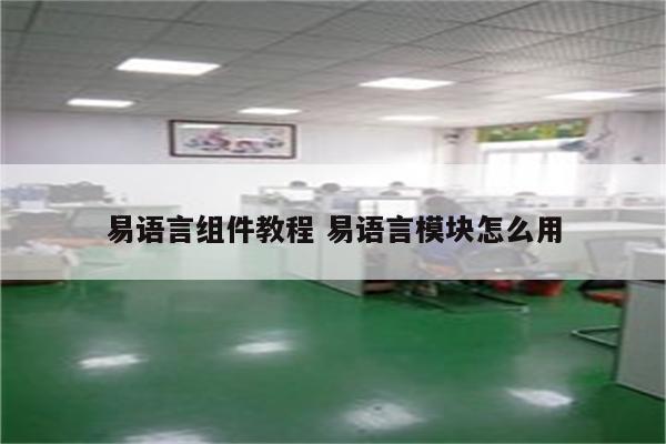 易语言组件教程 易语言模块怎么用