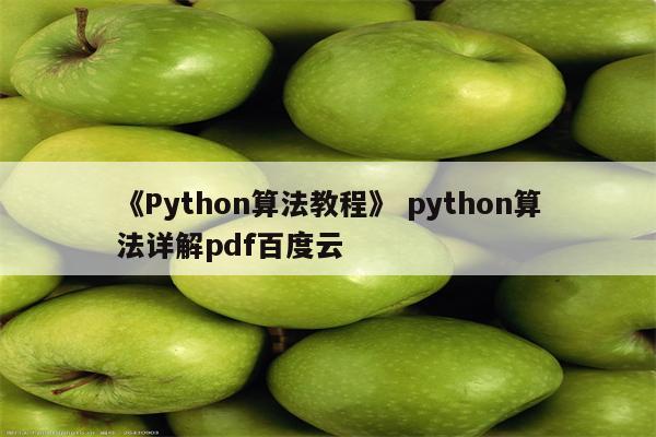 《Python算法教程》 python算法详解pdf百度云
