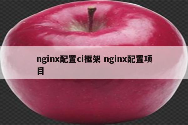 nginx配置ci框架 nginx配置项目