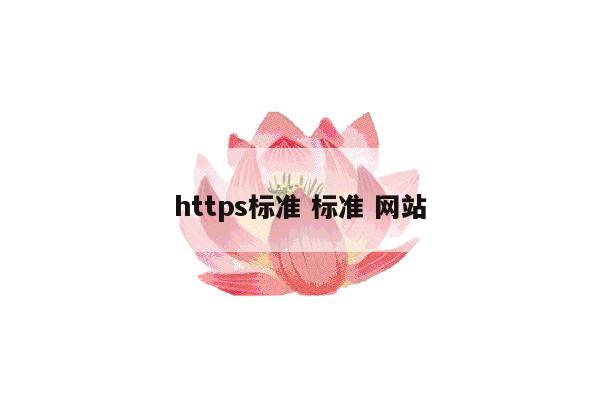 https标准 标准 网站
