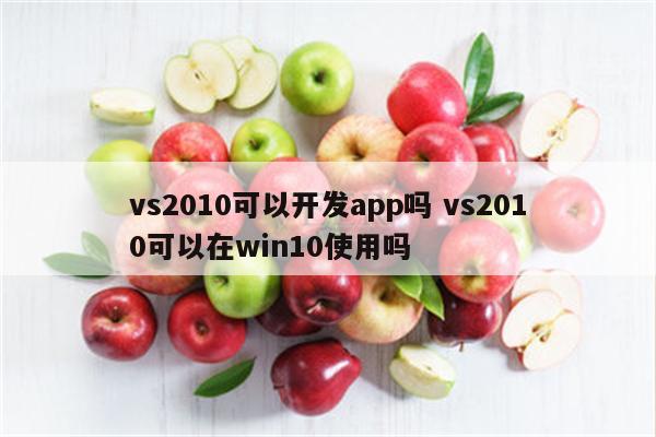 vs2010可以开发app吗 vs2010可以在win10使用吗