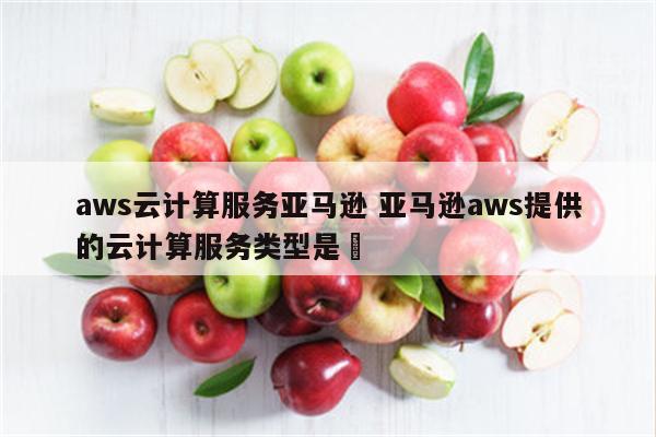 aws云计算服务亚马逊 亚马逊aws提供的云计算服务类型是 