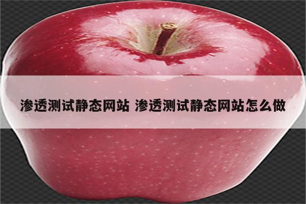 渗透测试静态网站 渗透测试静态网站怎么做