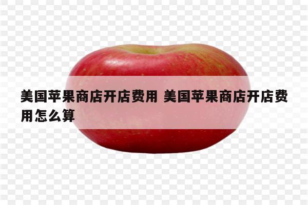 美国苹果商店开店费用 美国苹果商店开店费用怎么算