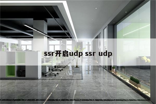 ssr开启udp ssr udp
