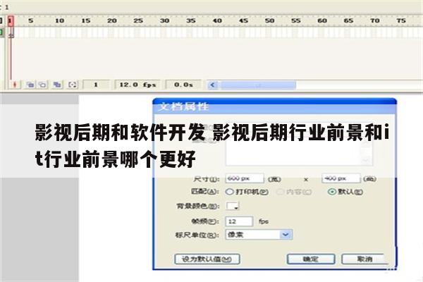 影视后期和软件开发 影视后期行业前景和it行业前景哪个更好