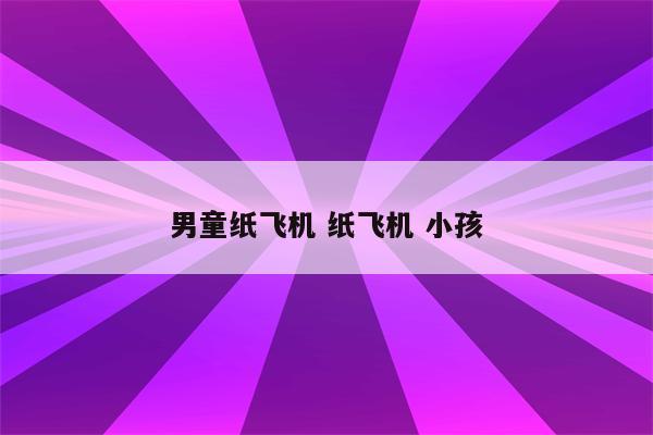 男童纸飞机 纸飞机 小孩