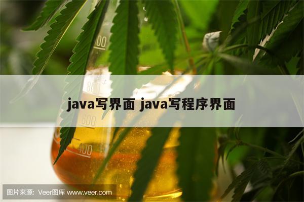 java写界面 java写程序界面