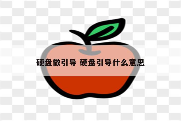 硬盘做引导 硬盘引导什么意思