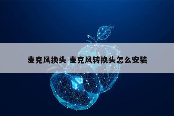 麦克风换头 麦克风转换头怎么安装